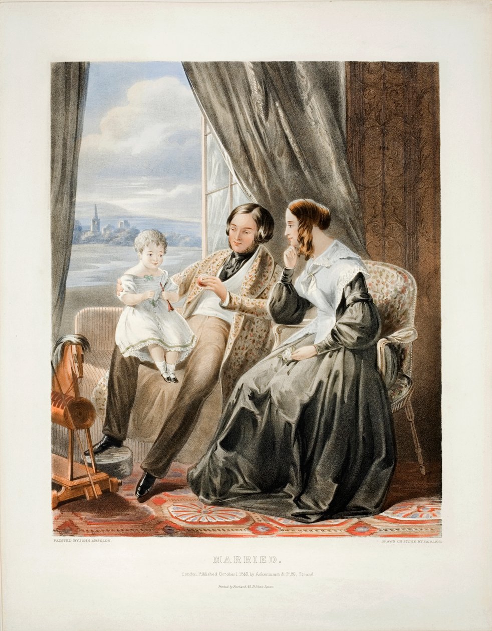 結婚、リソ、トーマスフェアランド（1804-52）、アッカーマン社発行、1840 作： ジョン・アブソロン