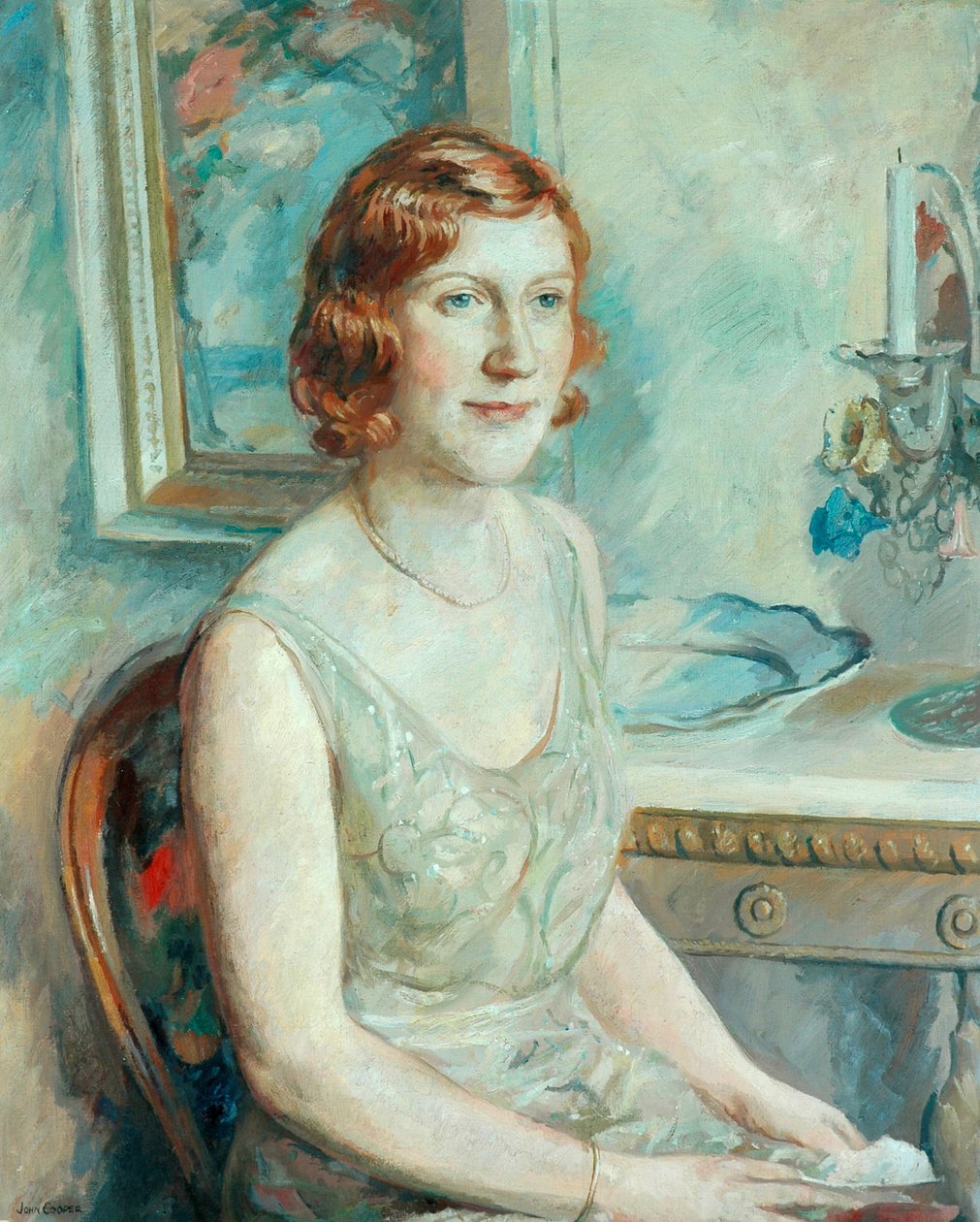 若い女性の肖像画 作： ジョン・アルバート・クーパー