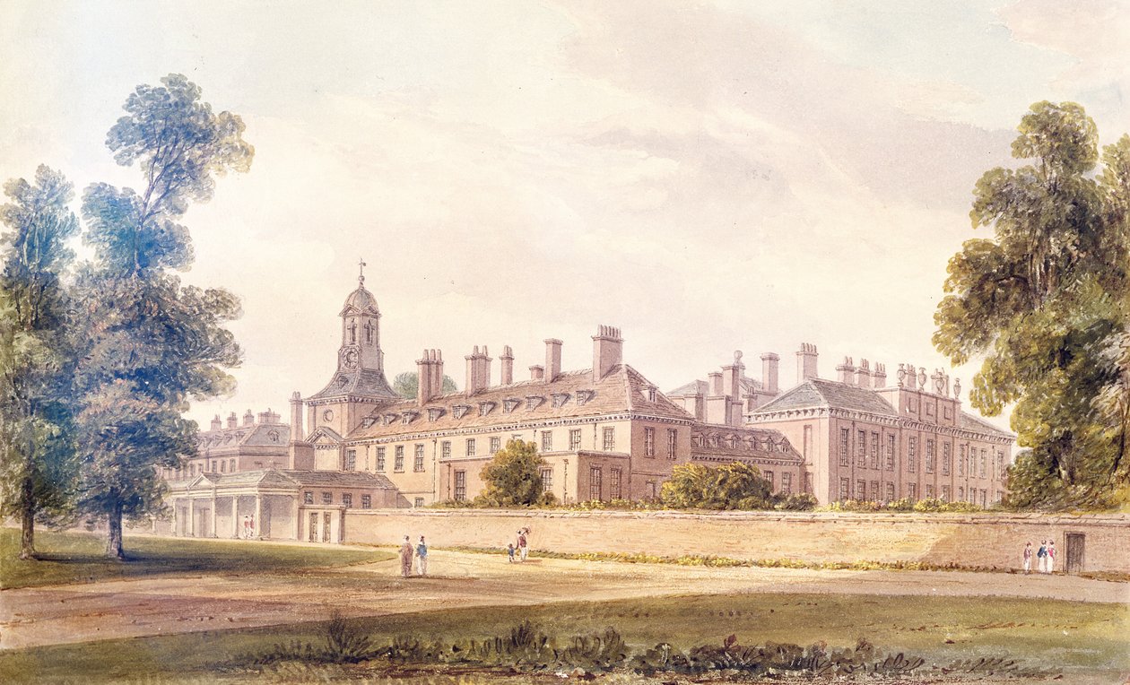 1826年のケンジントン宮殿の南西ビュー 作： ジョン・チェッセル・バックラー