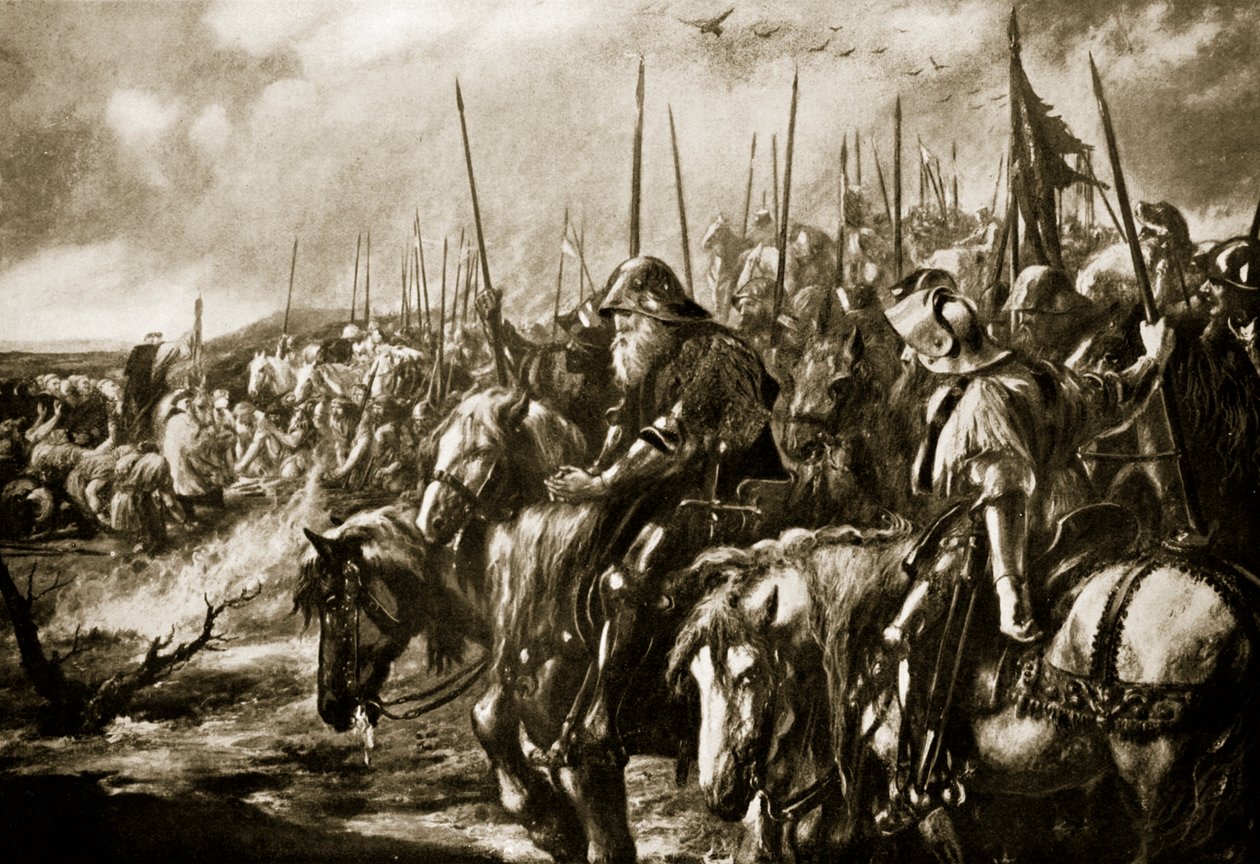 アジャンクールの戦いの朝、1415年 作： ジョン・ギルバート