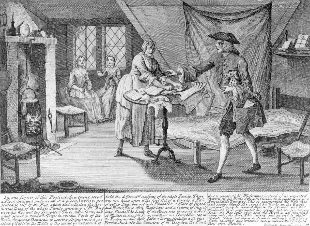 ギャリティー詩人の悲惨さの説明、1751 作： ジョン・ジューン