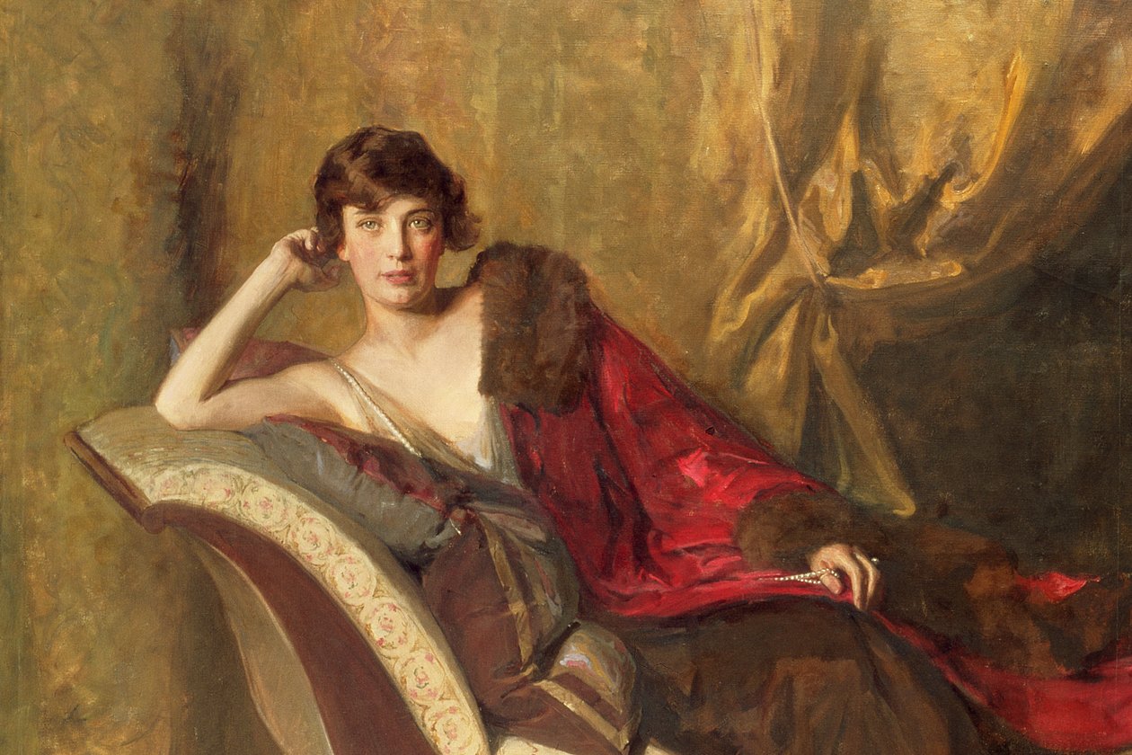 伯爵夫人マイケルKarolyiは、ディバンにリクライニング、1918年に137824の詳細 作： ジョン・クインシー・アダムス