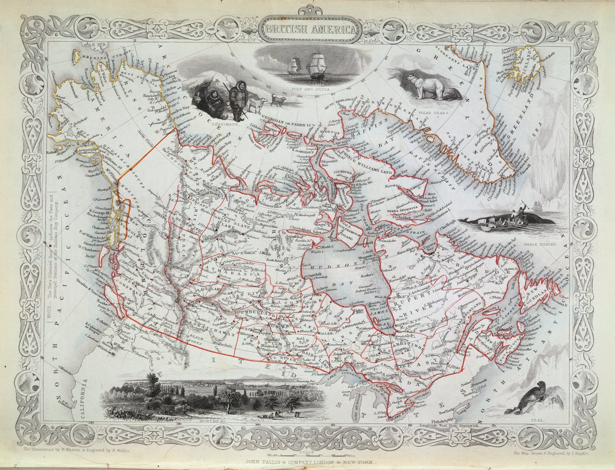 ブリティッシュアメリカの地図 作： ジョン・ラプキン