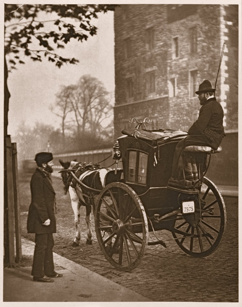 London Cabmen、 &39;Street Life in London&39;、1877-78（woodburytype）より 作： ジョン・トムソン