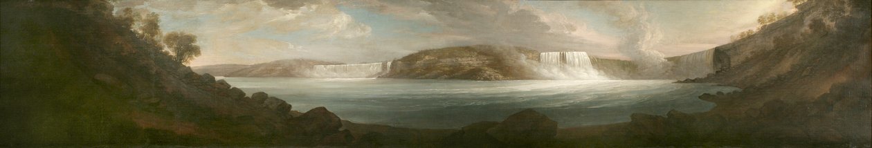 チパワの2マイル下のナイアガラの滝、1808年 作： ジョン・トランブル