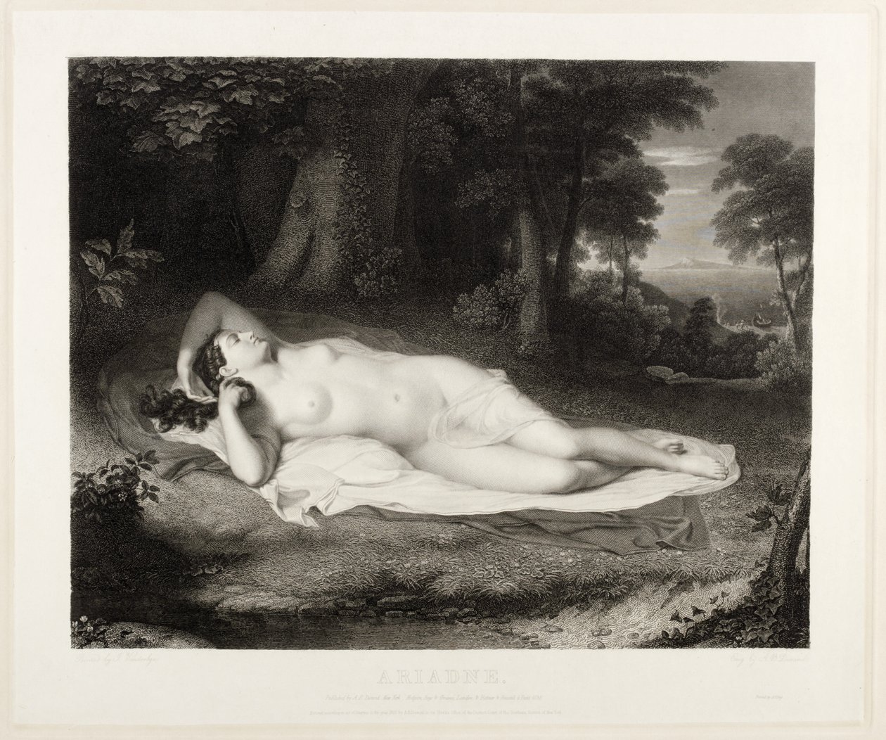 アリアドネ、1835年にAsher B. Durandによって彫刻 作： ジョン・ヴァンダーリン