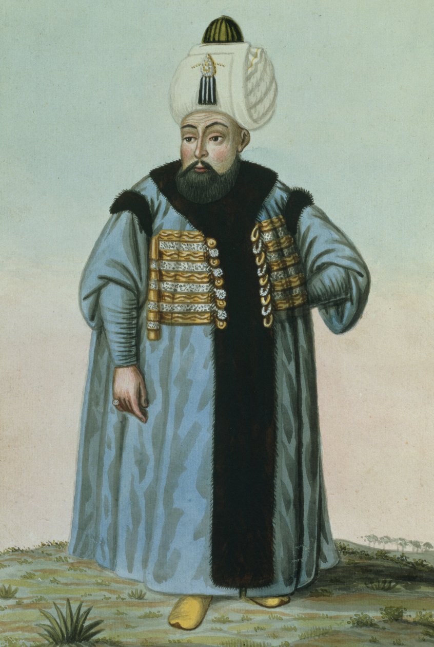 セリムII（1524-74）、「サリー」、ブロンドまたはソット、スルタン1566-74、「トルコ皇帝の一連の肖像画」、1808年 作： ジョン・ヤング