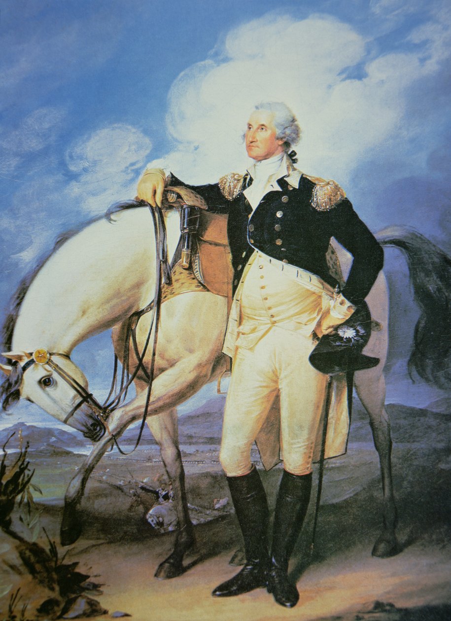 ジョージ・ワシントン（1732-99）（カラーリトグラフ 作： ジョン（後）トランブル