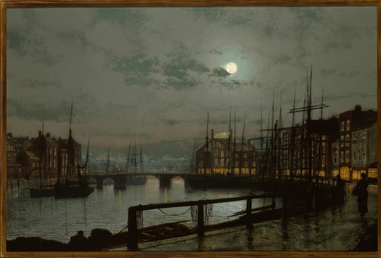 ジャグリムショー、ウィットビー-絵画、1883 作： ジョン・アトキンソン・グリムショー