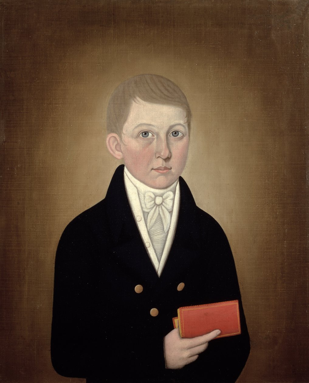 本を持っている少年、1810年頃 作： ジョン・ブリュースター