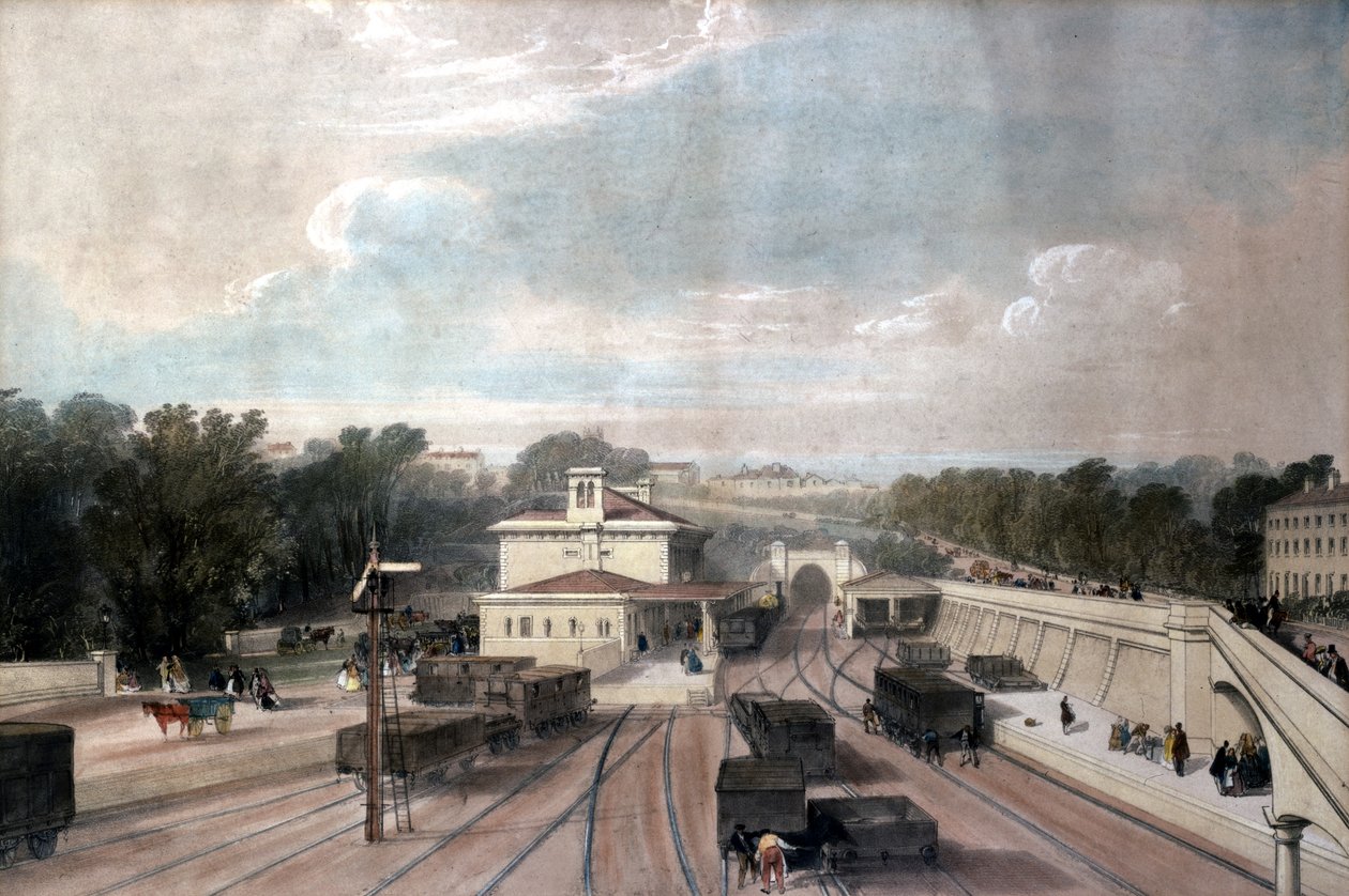 タンブリッジウェルズ駅、ケント、1840年代頃 作： ジョンクックボーン