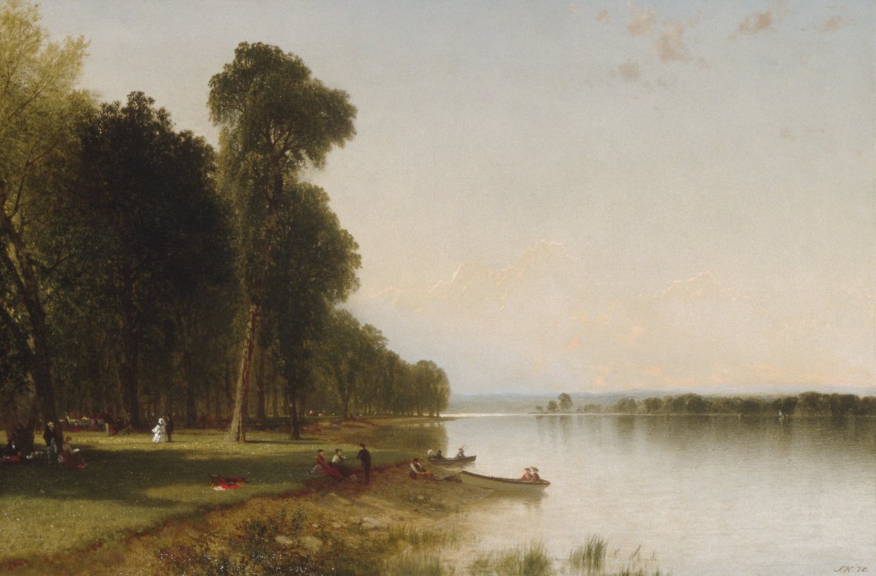コネサス湖の夏の日、1870年 作： ジョン・フレデリック・ケンセット