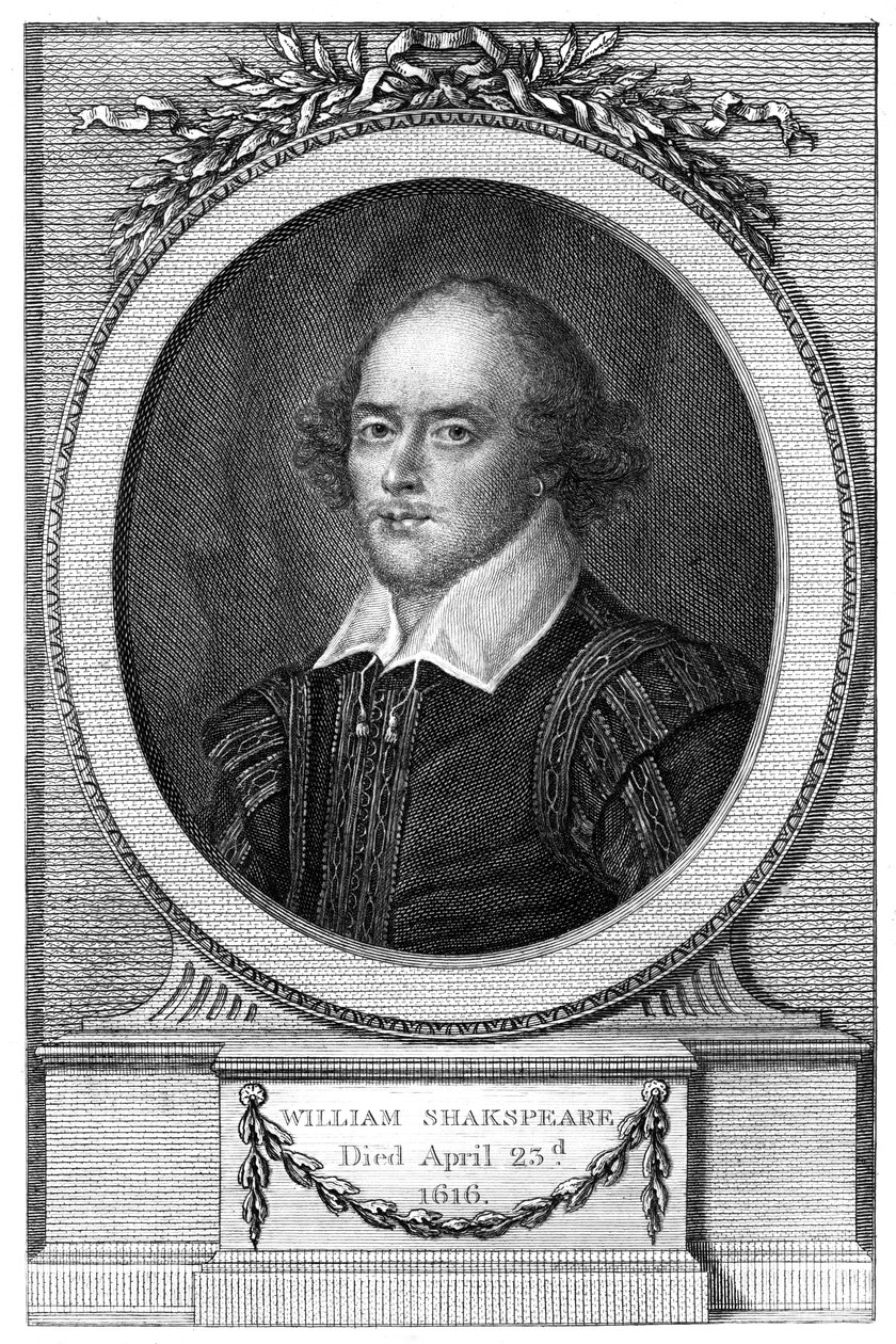 ウィリアムシェイクスピア、イギリスの詩人、劇作家、1820年 作： ジョン・ホール