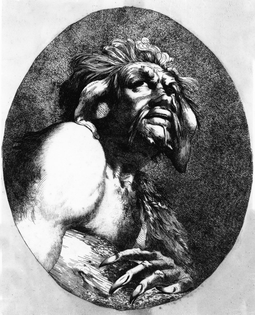 テンペスト出身のキャリバン、1776 作： ジョン・ハミルトン・モーティマー