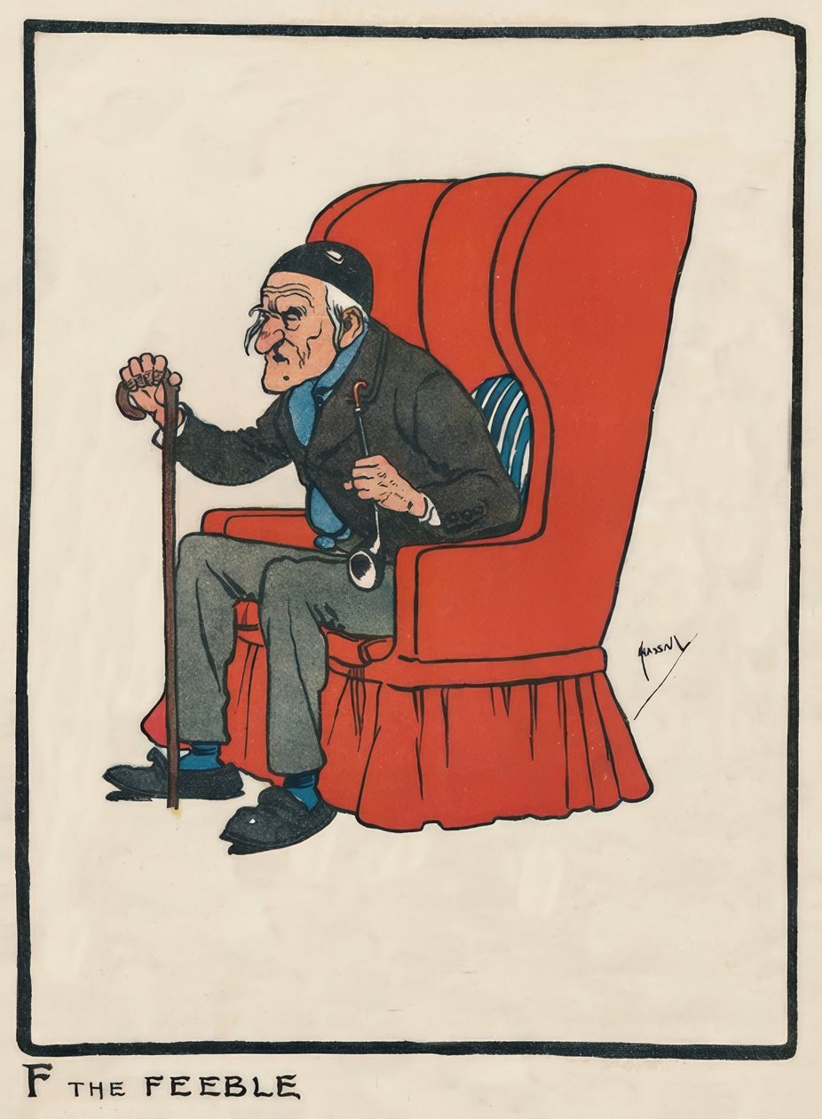 F the Feeble - J. Hassall - Zeichnung、1903 作： ジョン・ハッサル