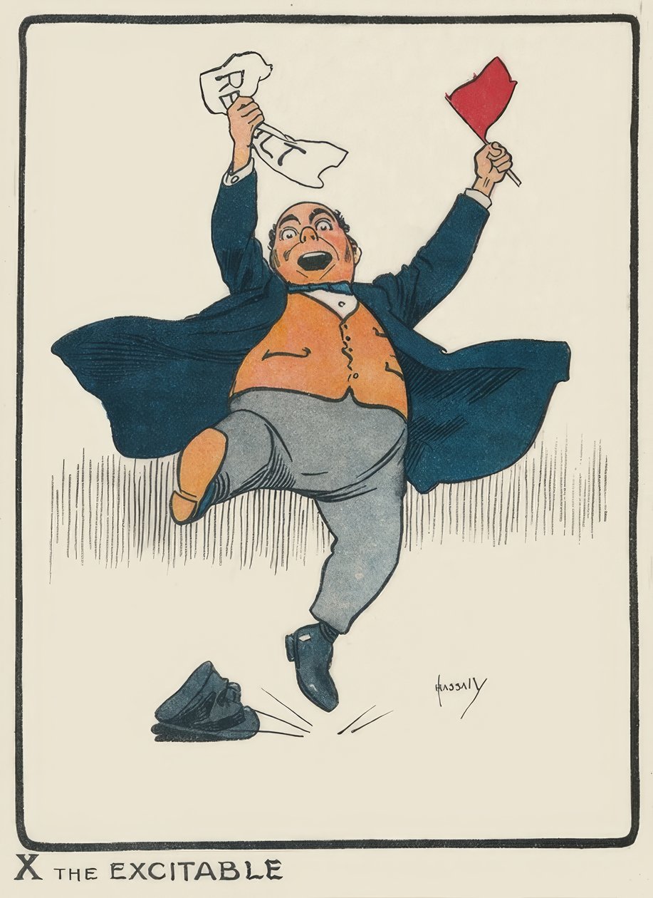 X the Excitable - J. Hassall - Zeichnung、1903 作： ジョン・ハッサル