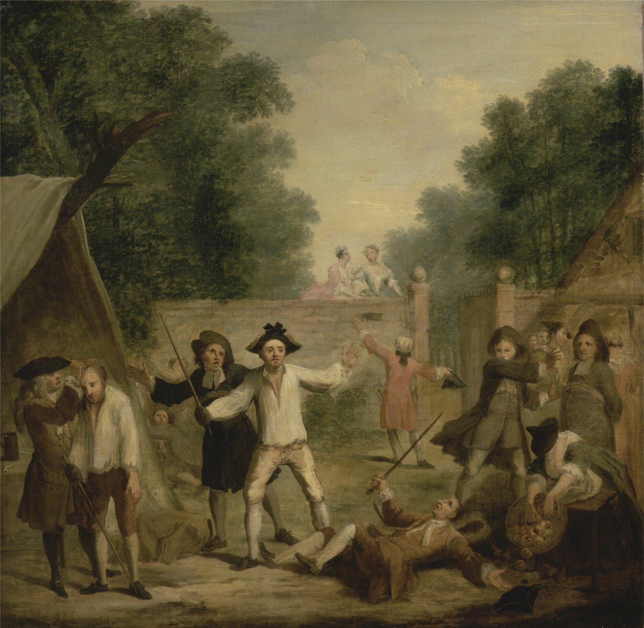 ホブの防衛、1725年頃（キャンバスに油彩） 作： ジョン・ラゲール