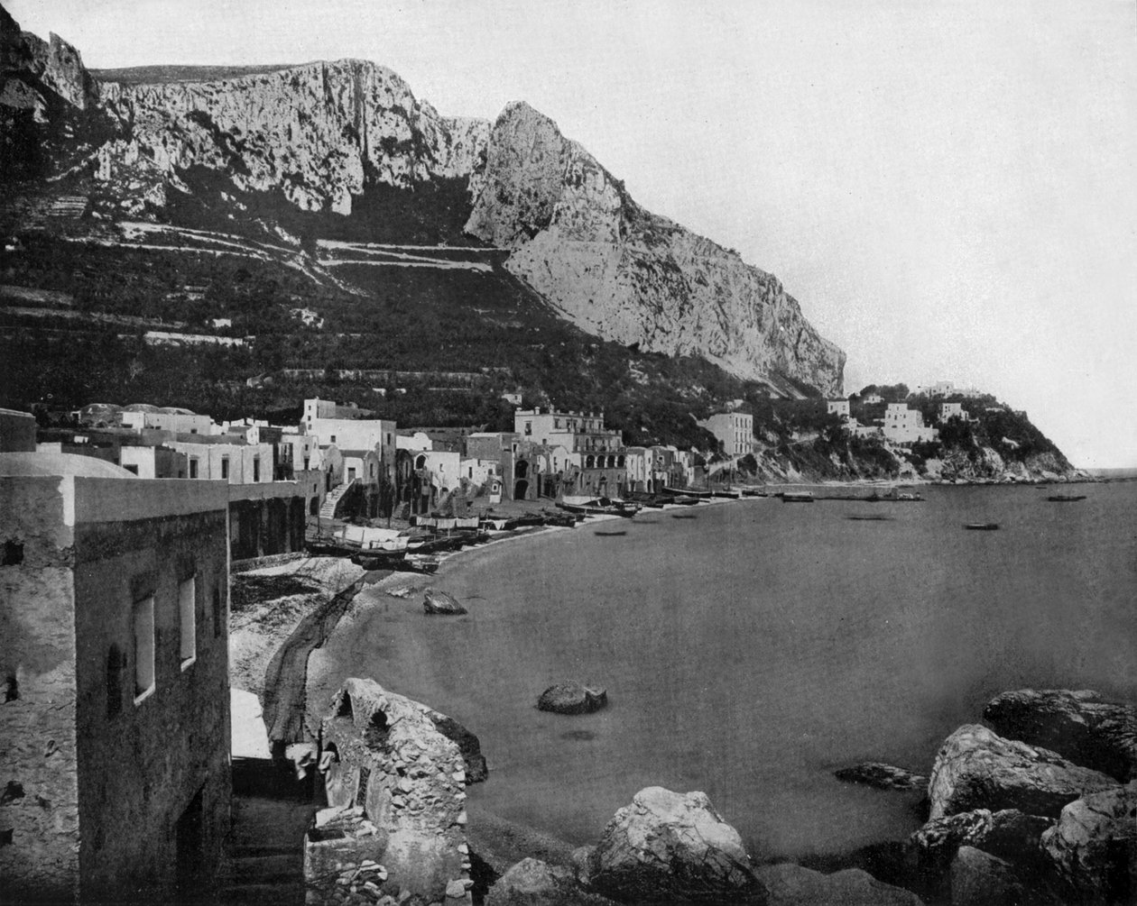 イタリア・カプリ島、1890年頃（モノクロ写真 作： ジョンローソンストッダード
