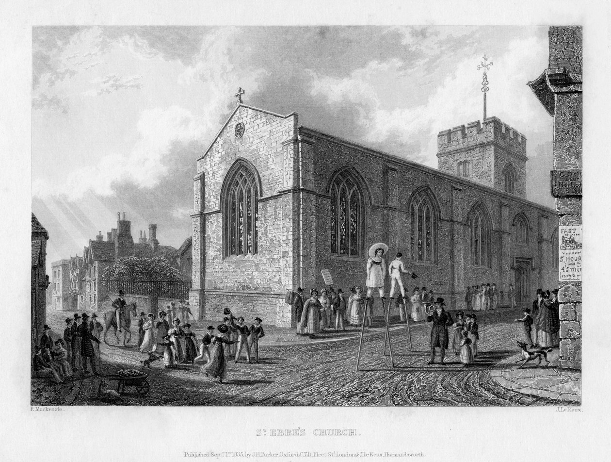 セントエベス教会、オックスフォード、1835年。 作： ジョン・ル・クー