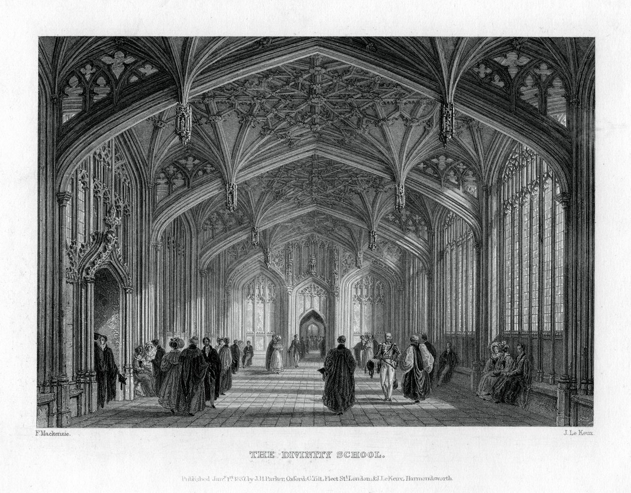 神学校、オックスフォード、1837年。 作： ジョン・ル・クー