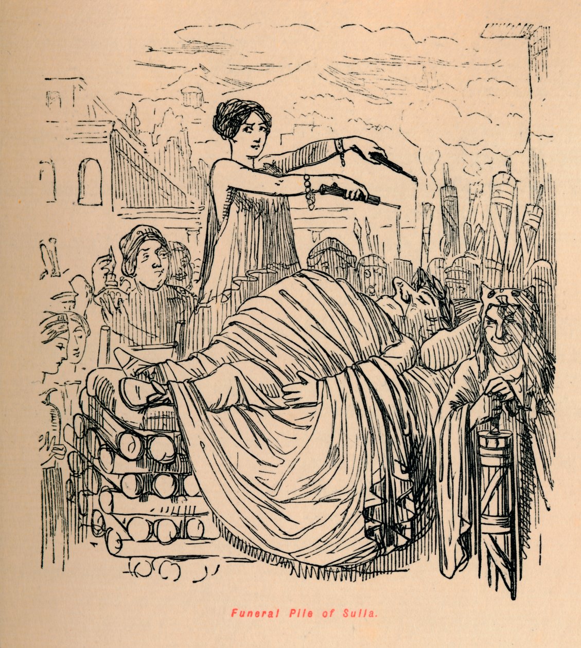 スッラの葬儀の山、1852 作： ジョン・リーチ