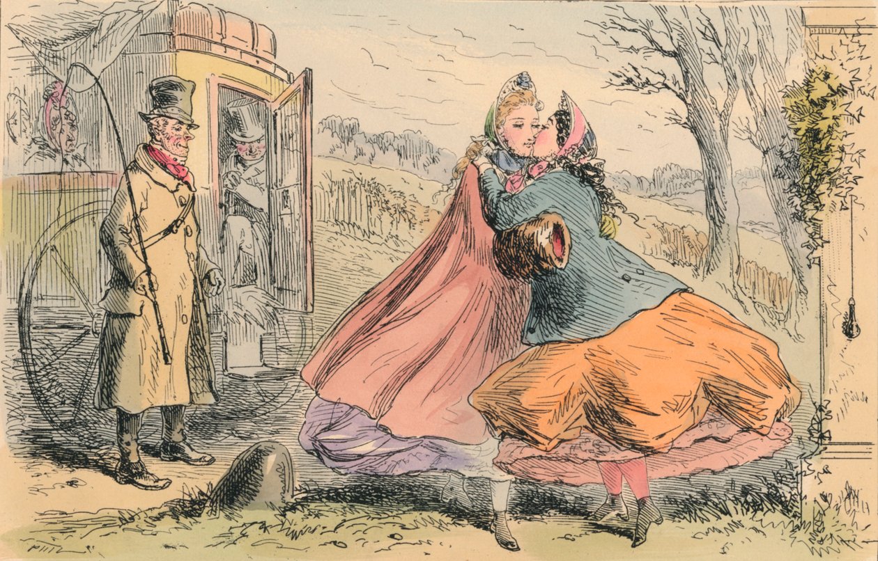 ミスシャノンがバルドンホールに到着、1855年。 作： ジョン・リーチ