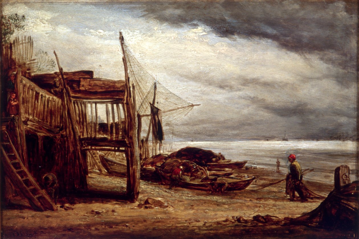 A Coast Scene」1860年 作： ジョン・リンネル