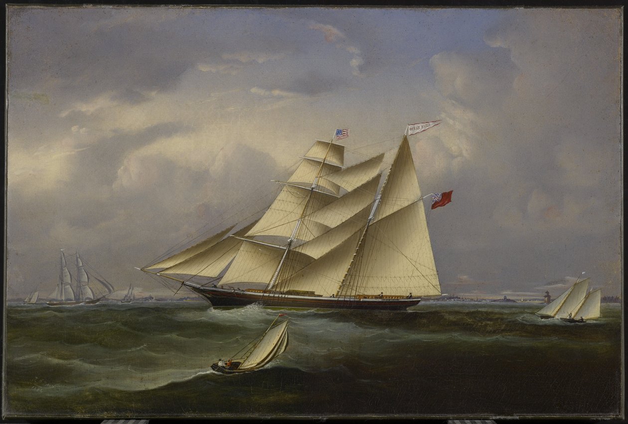 1854年、ハリファックス港を離れる海の花嫁 作： ジョン・オブライエン