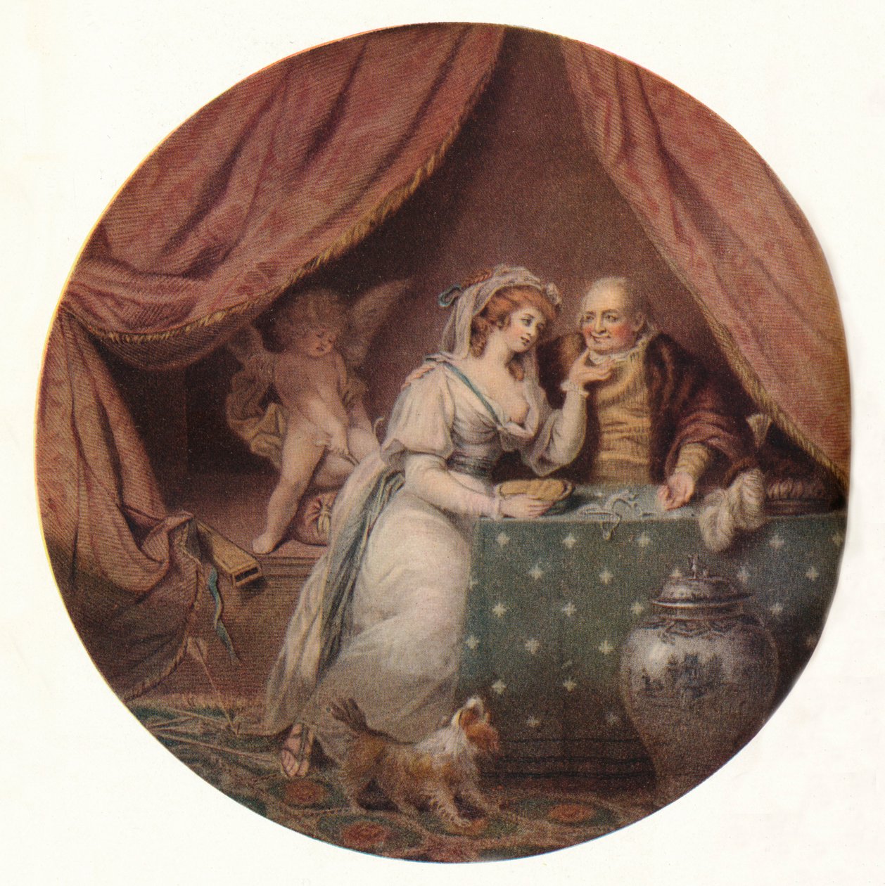 Love Vanquished By Avarice、c1790 作： ジョン・ラファエル・スミス