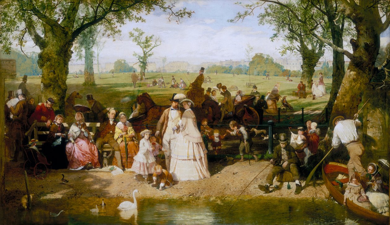 ハイドパークの夏の日」1858年 作： ジョン・リッチー
