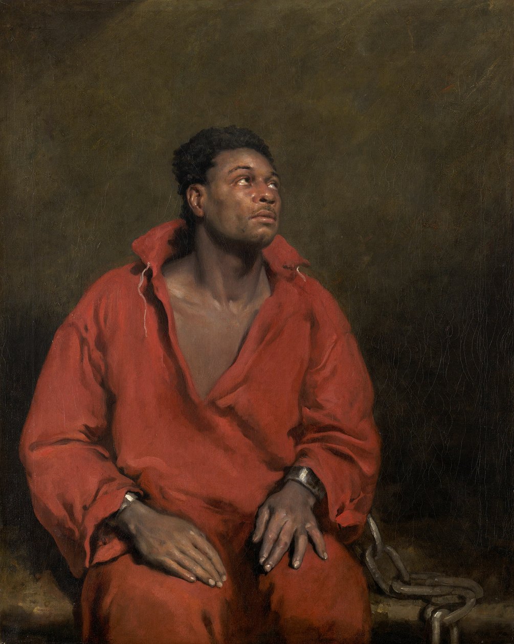 囚われの奴隷、1827年。 作： ジョン・シンプソン