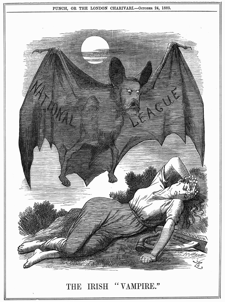 アイルランドの吸血鬼、1885 作： ジョン・テニエル