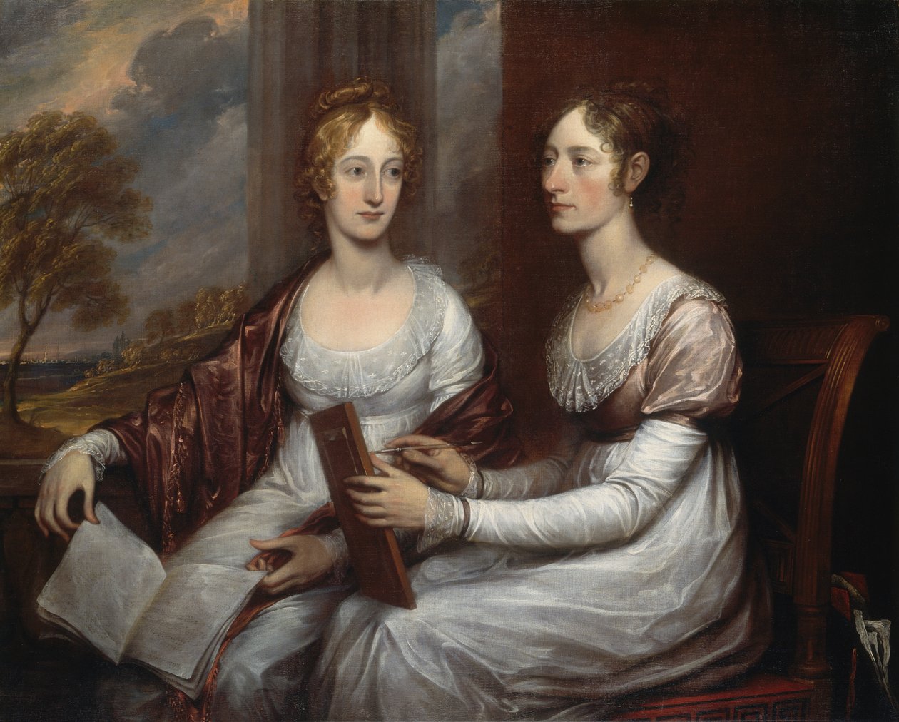 ミス・メアリーとハンナ・マレー、1806年。 作： ジョン・トランブル