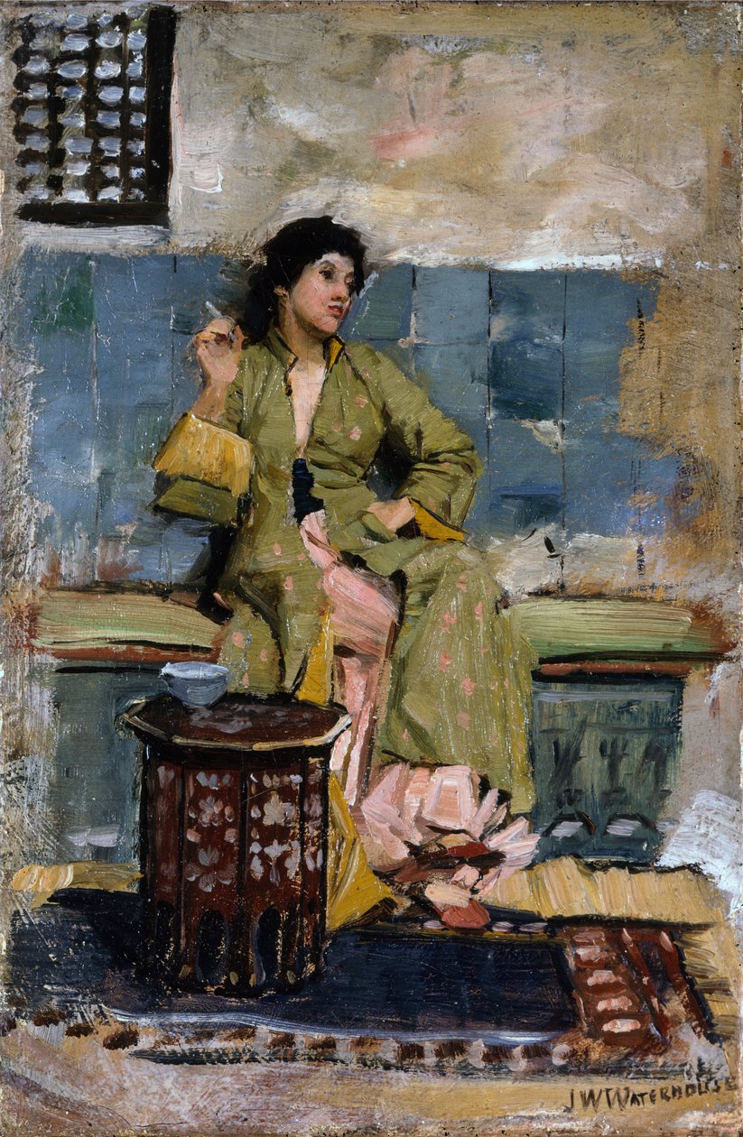 Eastern Reminiscences, c.1874 （油彩・キャンバス） 作： ジョン・ウィリアム・ウォーターハウス