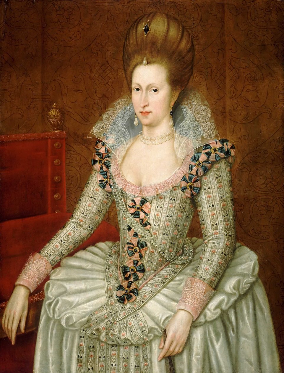 デンマークのアン、1574-1619年 作： ジョン・ド・クリッツ