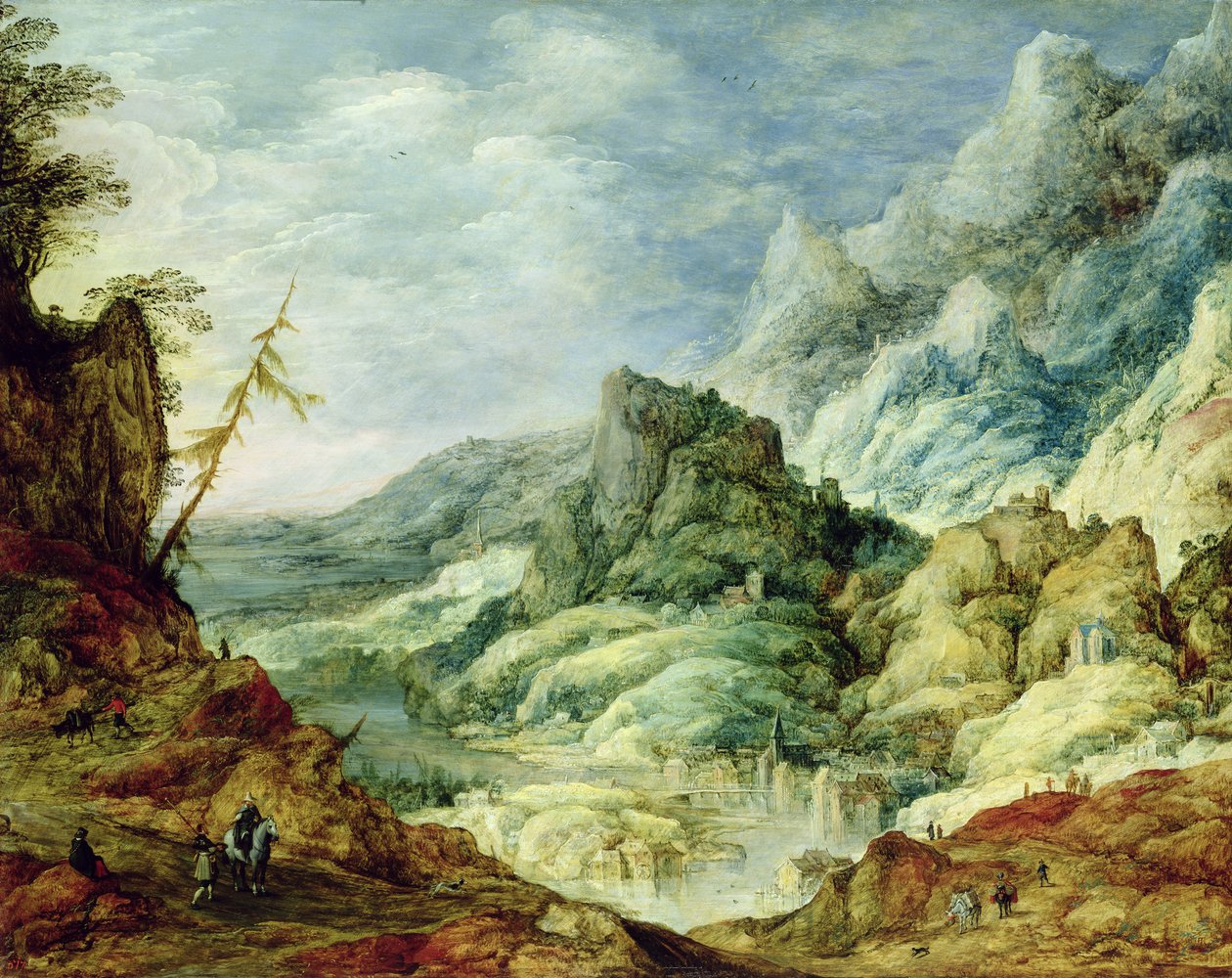 アルプスの風景、1620年頃 作： JoosまたはJosse de Momper