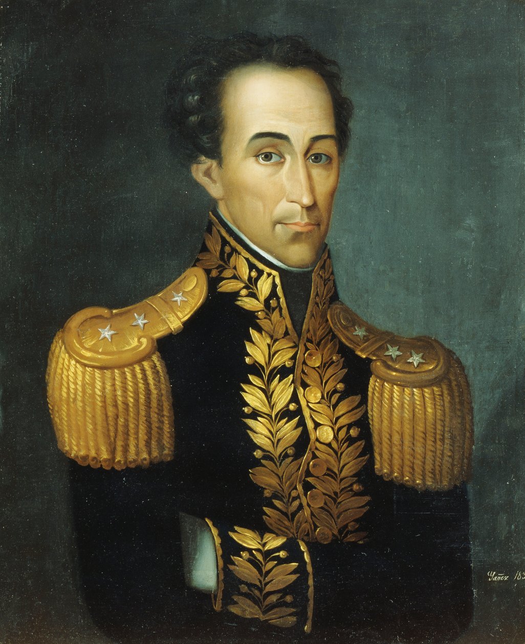 サイモンボリバルの肖像、1831年 作： ホセ・アンセルモ・ヤネス