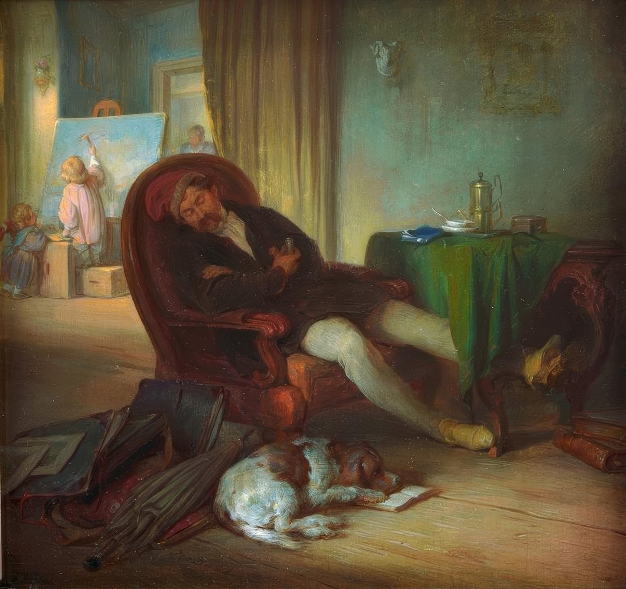 眠る画家 作： ジョセフ・ダンハウザー