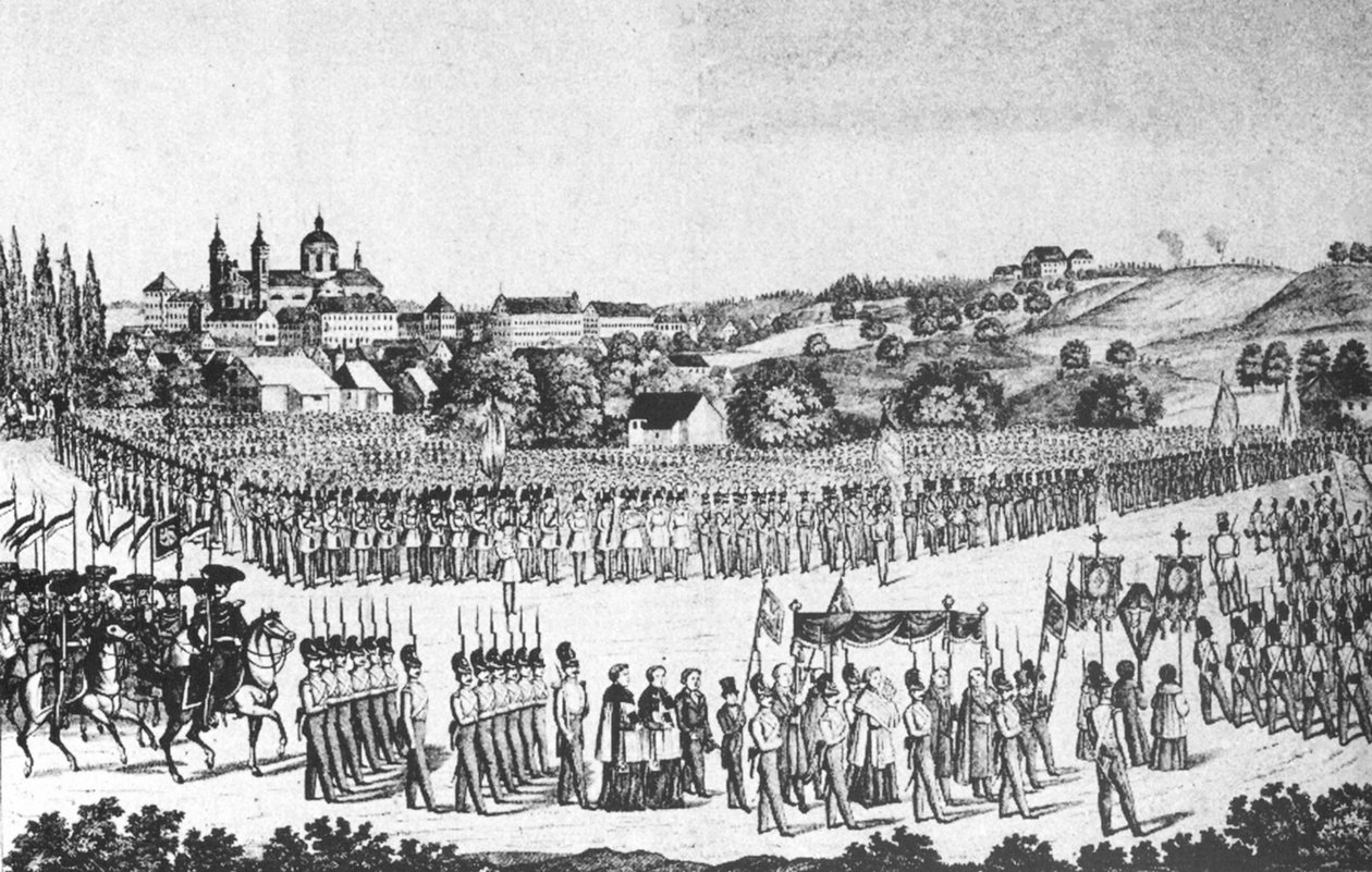 1846年5月22日、アルトドルフウェインガルテンでの聖血行列 作： ジョセフ・バイエル