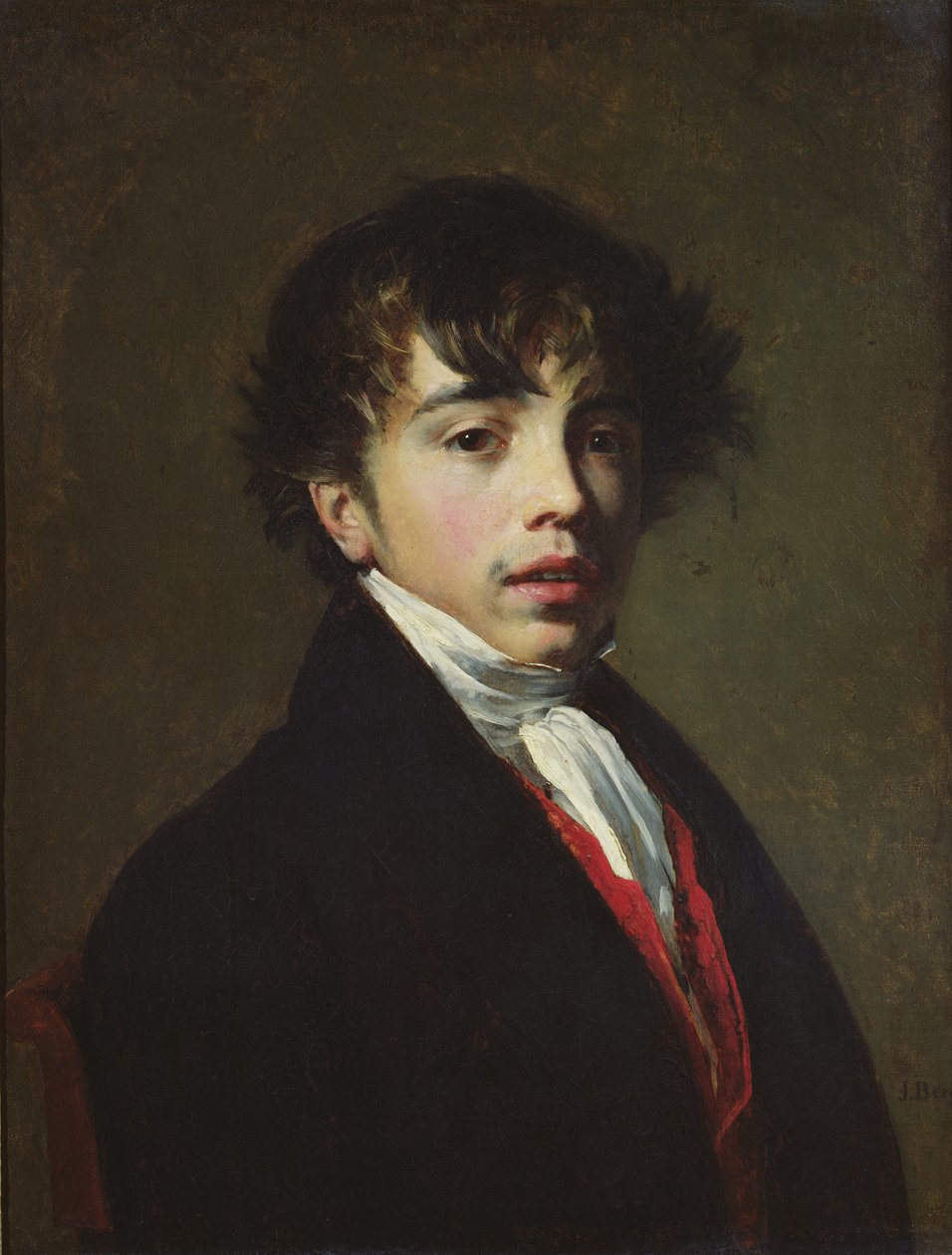 男の肖像、c.1825 作： ジョセフ・バーガー