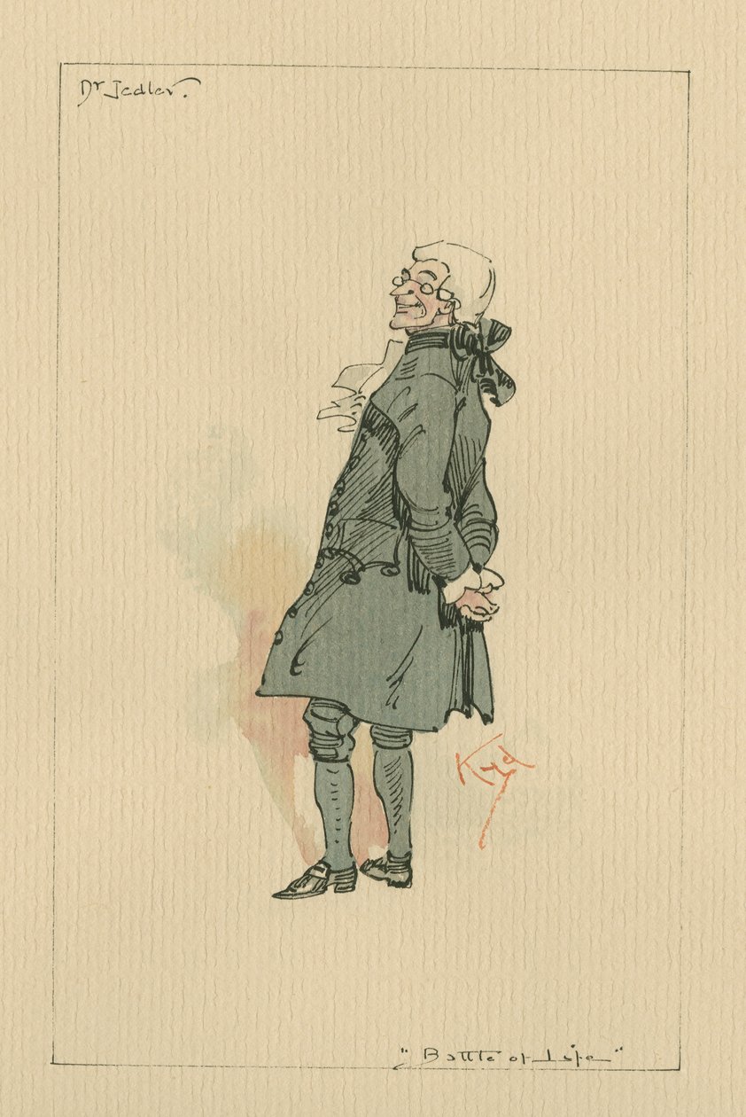ジェドラー博士-生命の戦い、1920年代（紙にトイレとペンとインク） 作： ジョセフ・クレイトン・クラーク