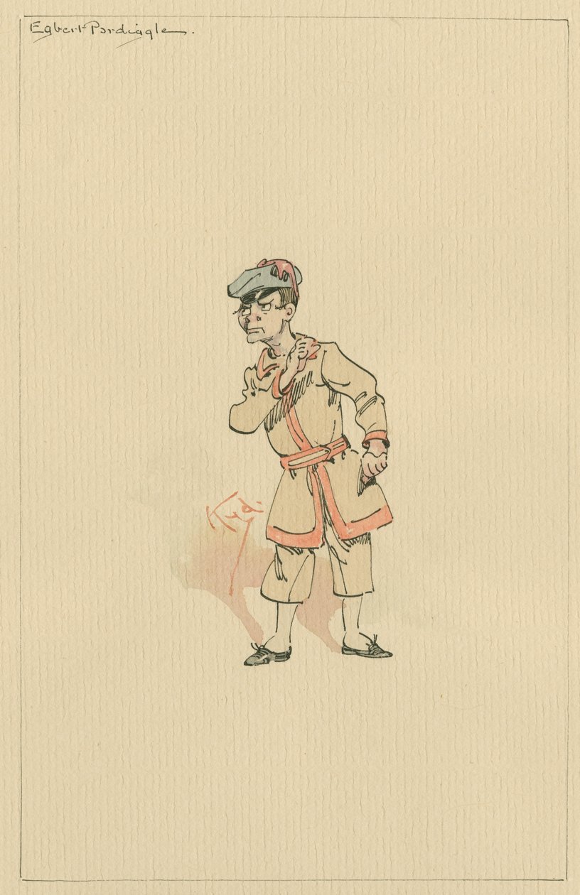 Egbert Pardiggle、c.1920s（紙にトイレとペンとインク） 作： ジョセフ・クレイトン・クラーク