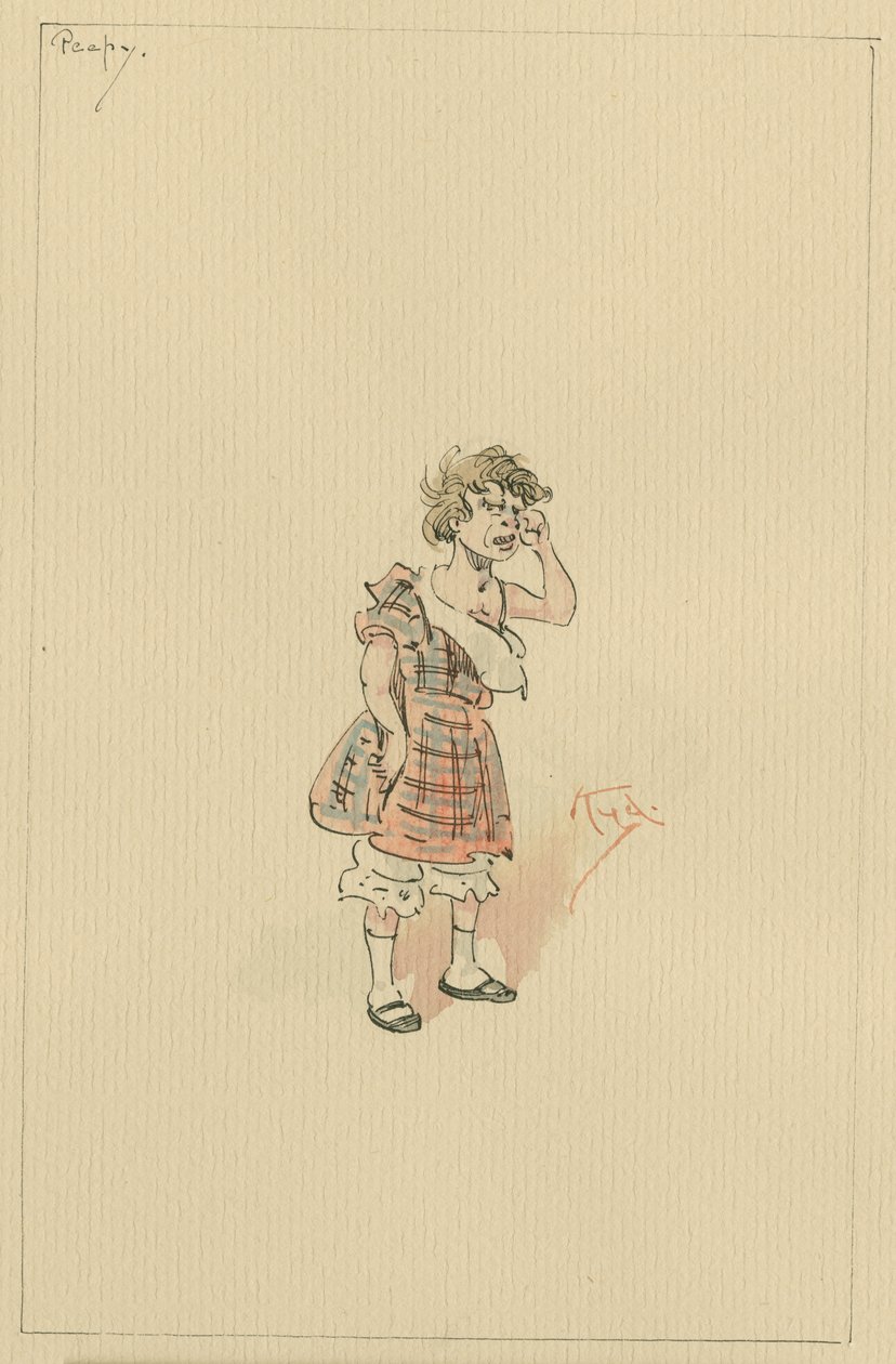Peepy、c.1920s（紙にトイレとペンとインク） 作： ジョセフ・クレイトン・クラーク