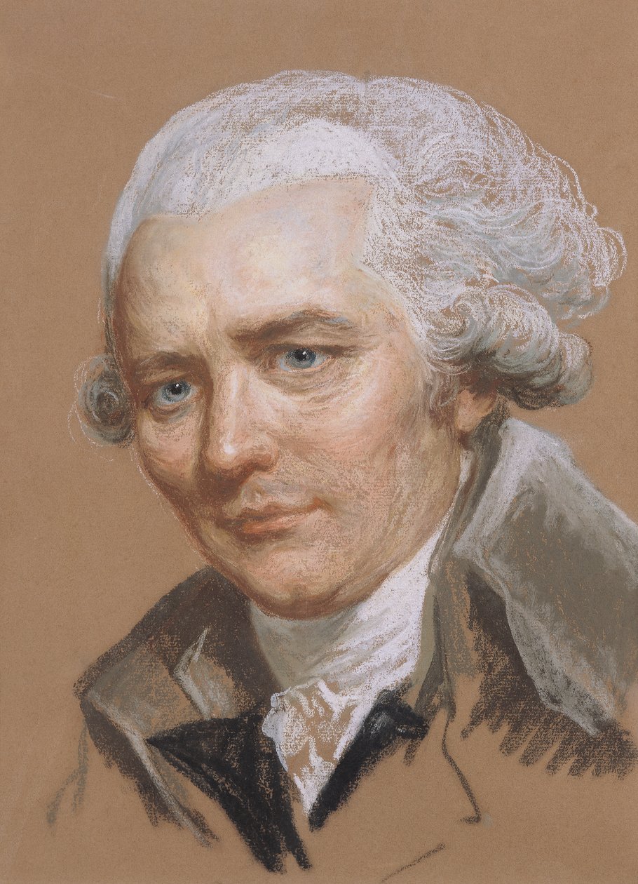 ピエール・ショデルロス・デ・ラクロス（1741-1803）、将校、フランスの作家の肖像（パステル、紙にトイレ） 作： ジョゼフ・デュクルー