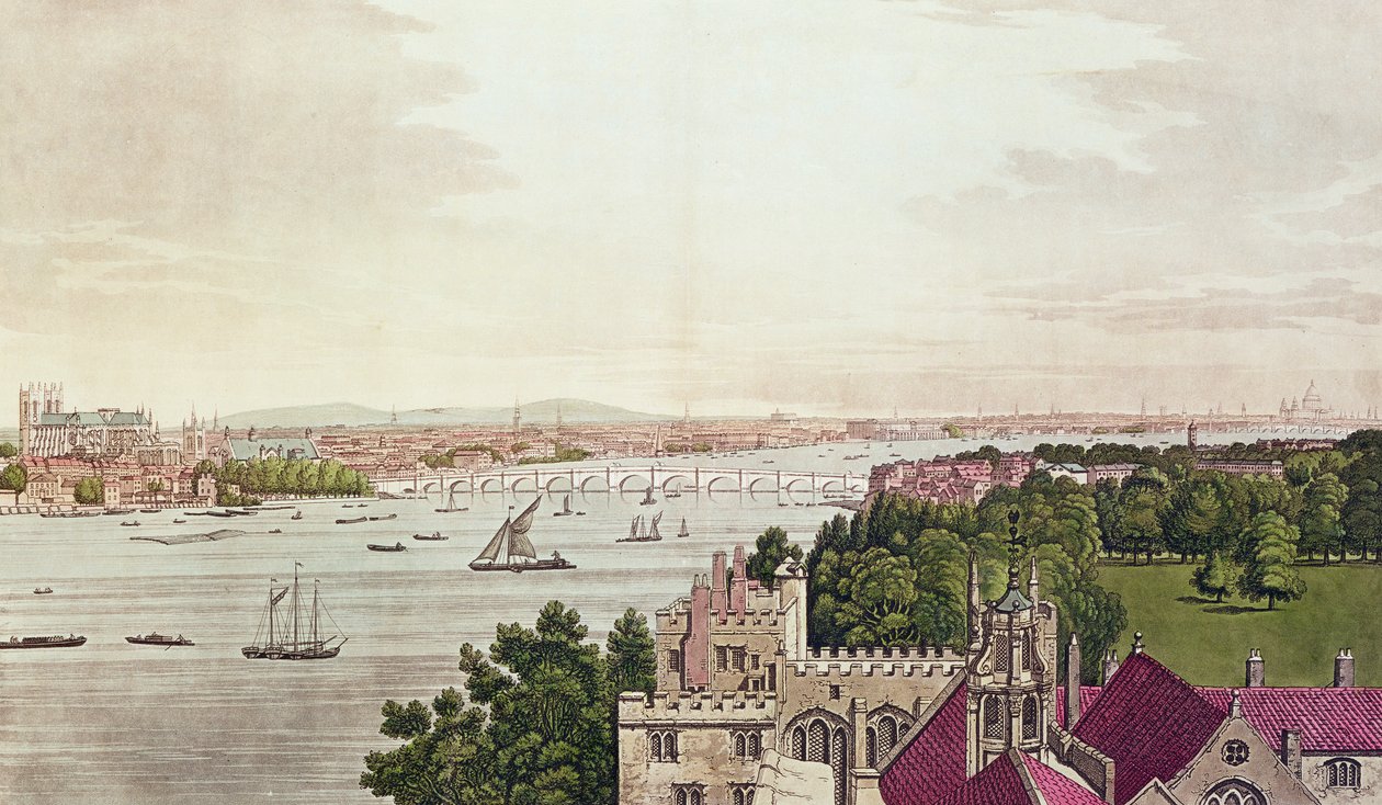 JCスタドラー（fl.1780-1812）1795によって刻まれたランベスからのロンドンの眺め 作： ジョセフ・ファリントン