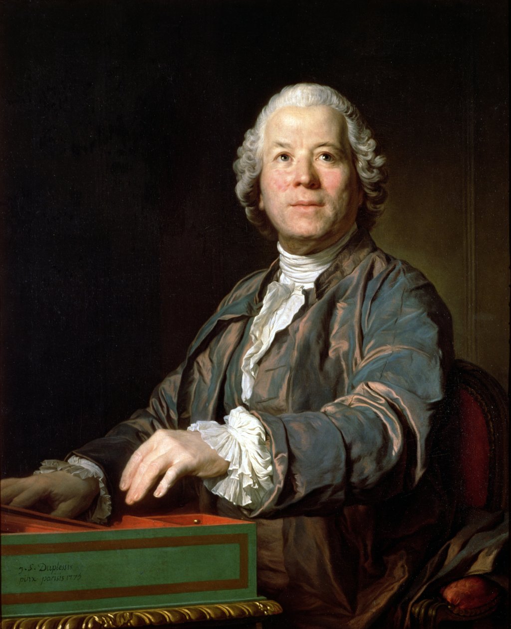 1775年のスピネットでのクリストフウィリバルドグラック（1714-87） 作： ジョセフ・シフレッド・デュプレシス