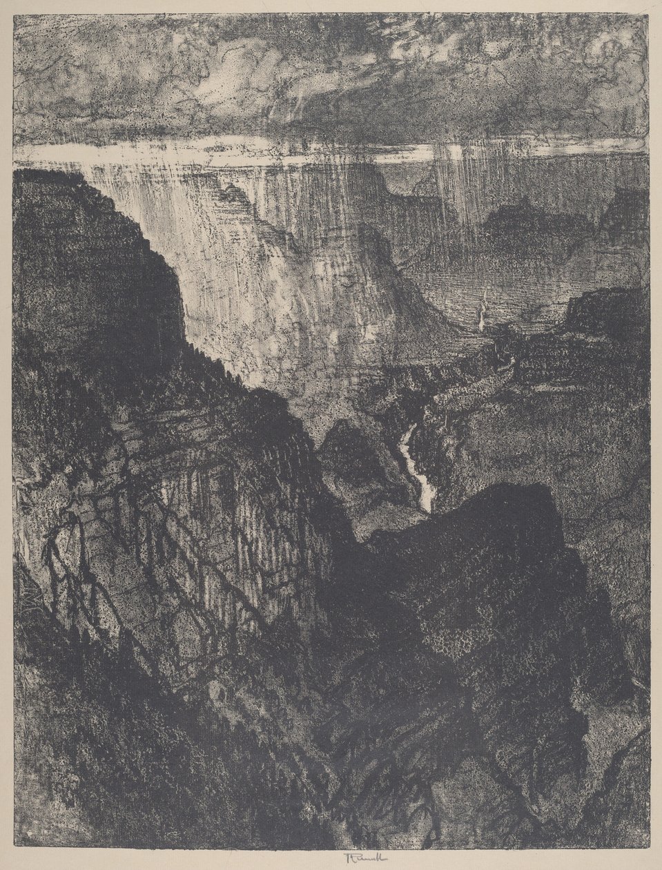 グランドキャニオンの嵐（1912年 作： ジョセフ・ペネル