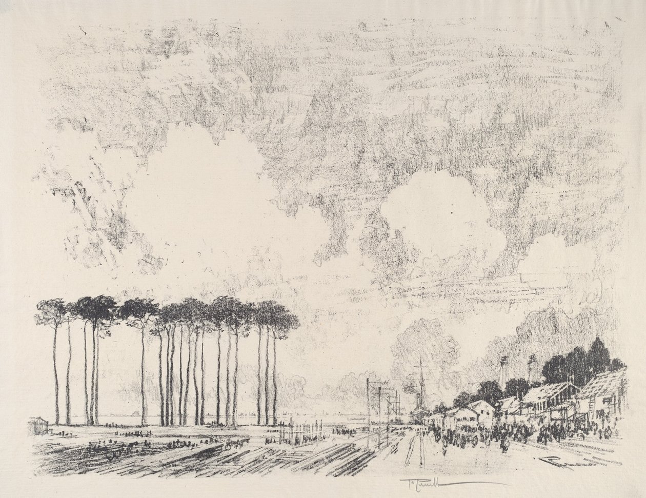 乗船キャンプ、クラシック グローブ、1917 年。 作： ジョセフ・ペネル