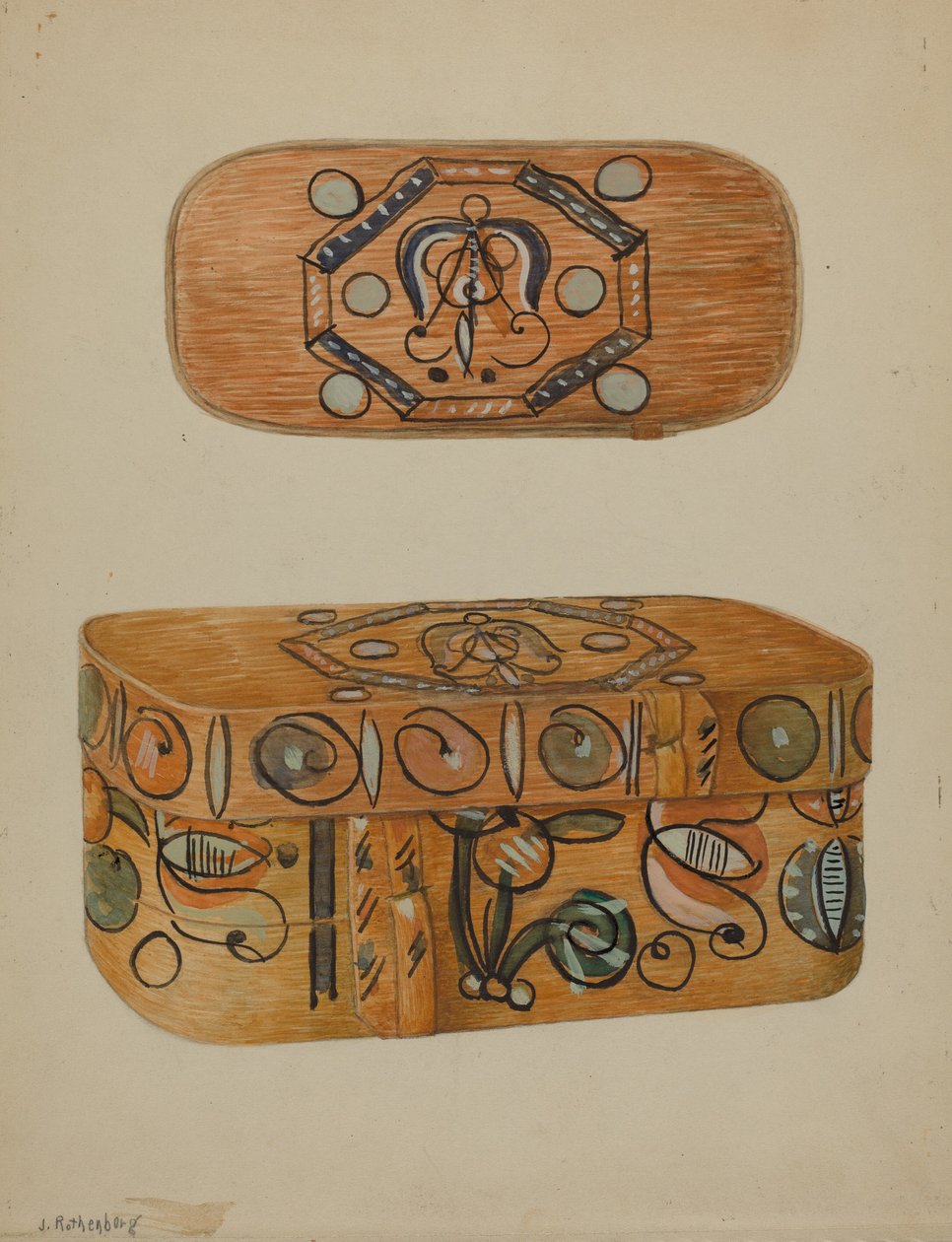パ。German Box, c. 1937. 作： ジョセフ・ローゼンバーグ