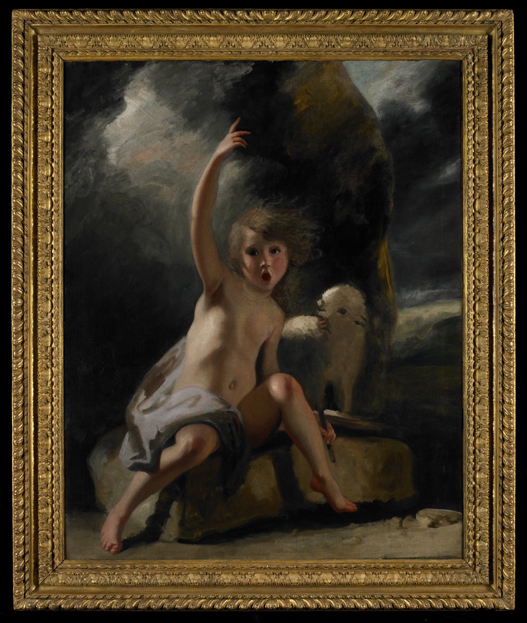 荒野の子供バプテスト、c.1776 作： ジョシュア・レイノルズ